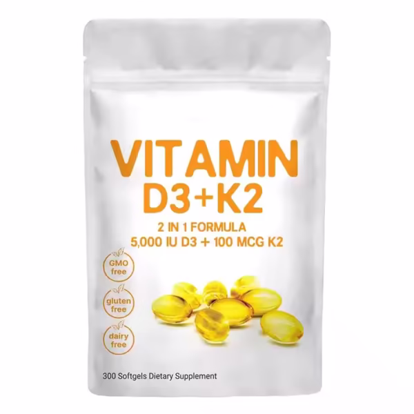 Vitamin D3 K2 Capsule Health Supplement Vitamin D3 + K2 Softgel Capsule